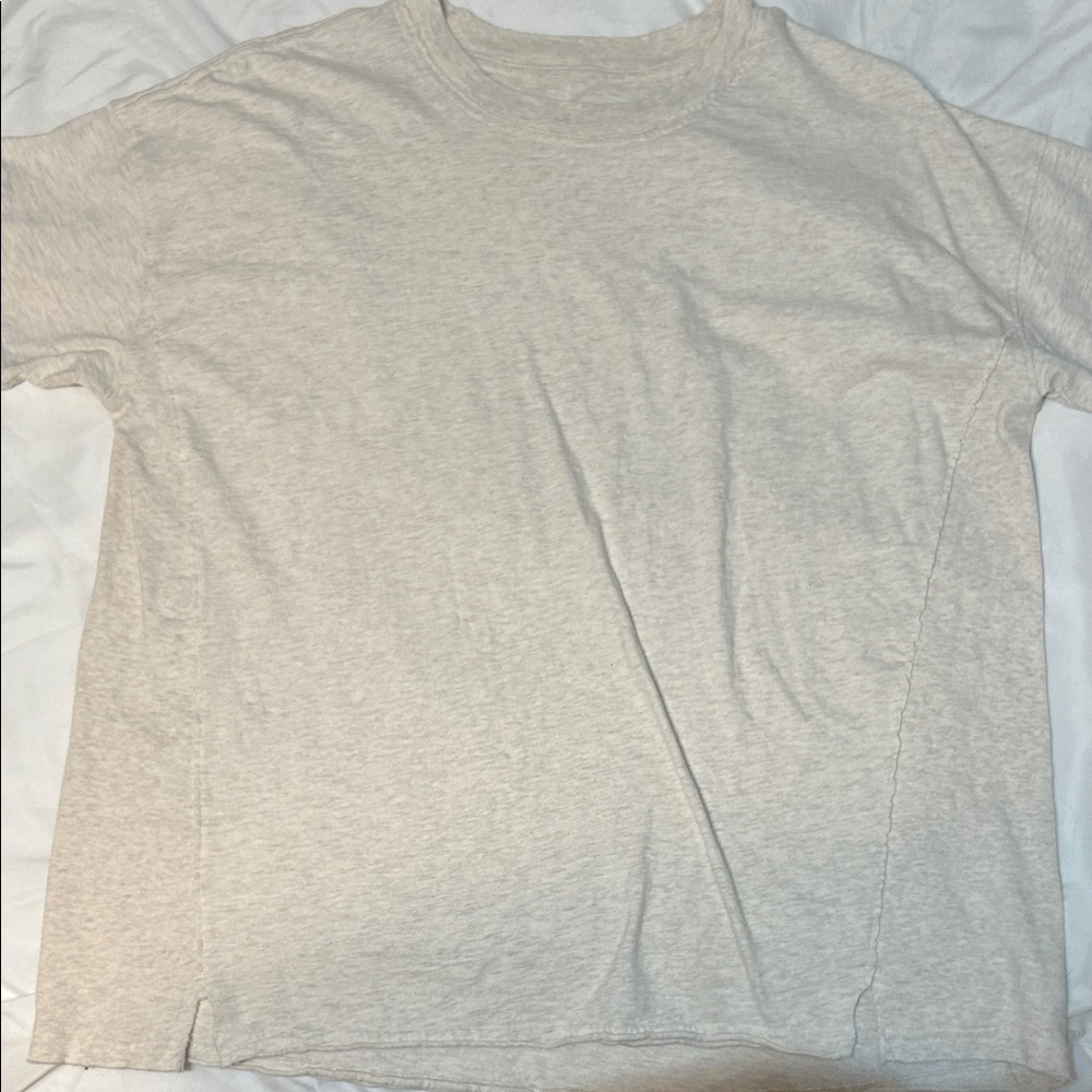 Oversized Aerie Soft Cream Short Sleeve Tee